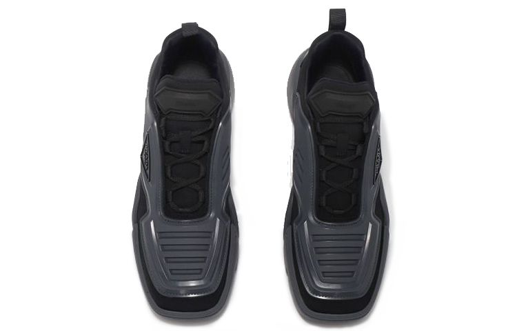 Prada Techno Stretch Fabric Sneaker 'Grey Black' 圖 4