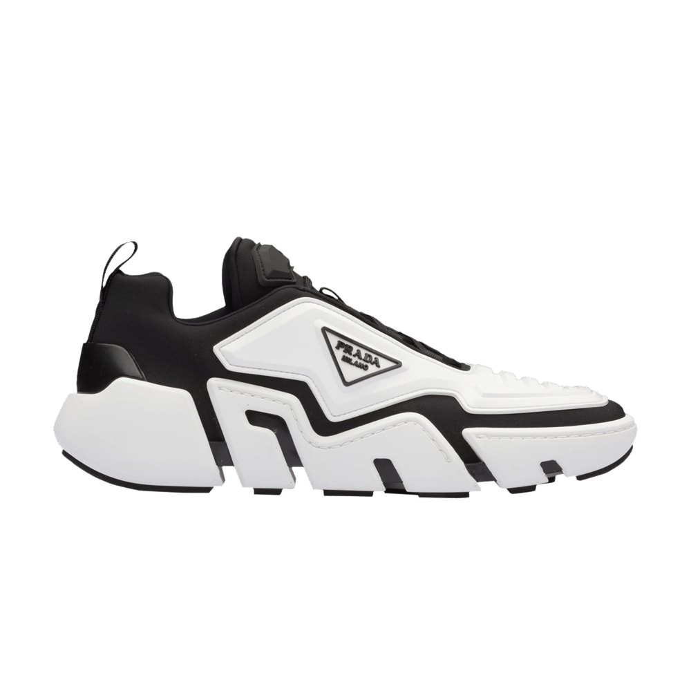 Prada Techno Stretch Fabric Sneaker 'White Black' 2EG314‑3LCW‑F0967 -  2EG314-3LCW-F0967 - Novelship