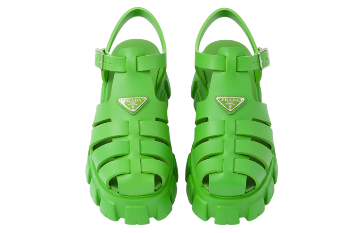Prada Soft Cage Fisherman Sandal Mela 'Green' 圖 3