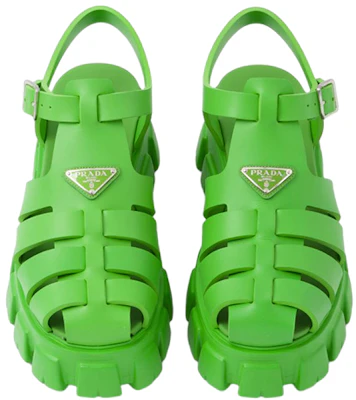 Prada Soft Cage Fisherman Sandal Mela 'Green' 2X3083_3LKK_F0225 Lookbook Prada Soft Cage Fisherman Sandal Mela 'Green' 2X3083_3LKK_F0225