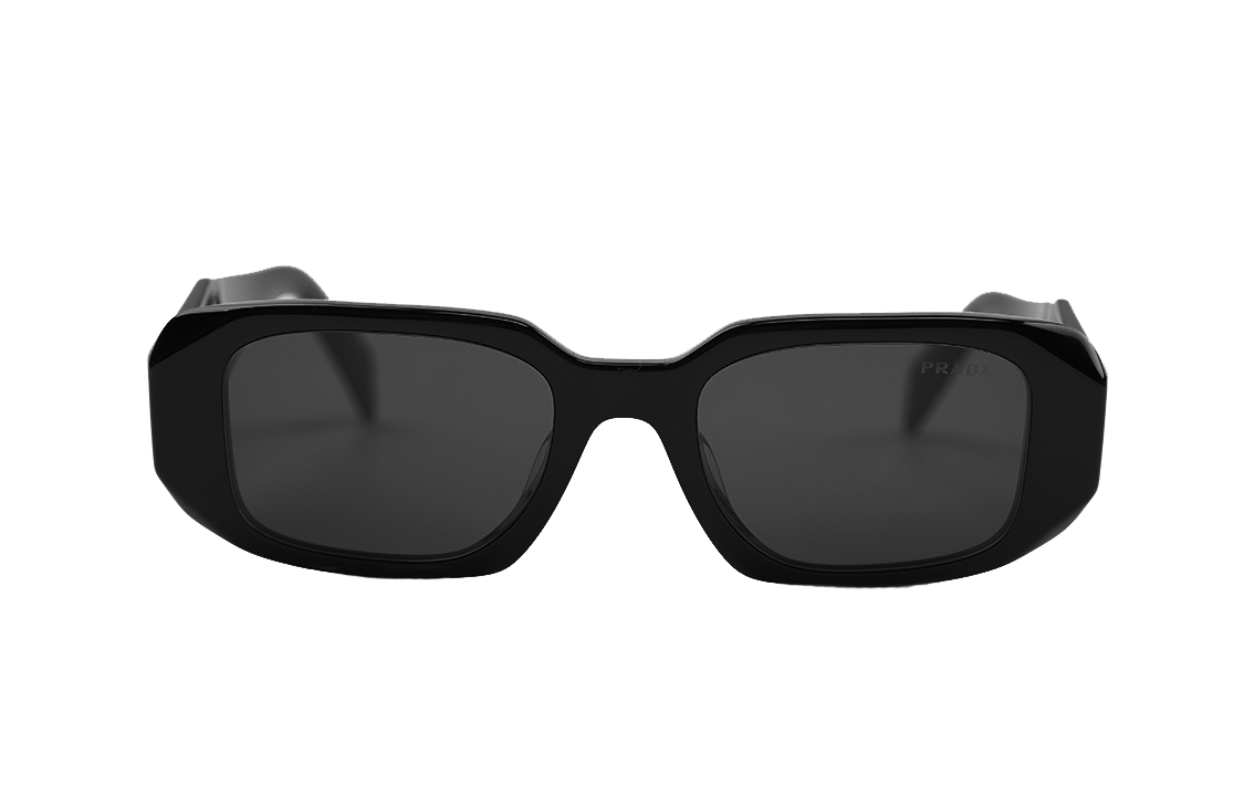 PRADA Trendy Celebrity Style Sunglasses Unisex Black/White Irregular Frame PR-17WVF 圖 3