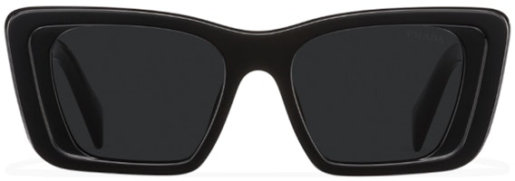 PRADA Triangle Logo Acetate Cat-Eye Sunglasses Unisex Black SPR08Y_E1AB_F05S0_C_A051 PRADA Triangle Logo Acetate Cat-Eye Sunglasses Unisex Black SPR08Y_E1AB_F05S0_C_A051