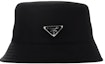 Buy Sombrero Tipo Cubo Negro de Nylon PRADA Logo Triángulo Unisex Estilo Pareja. 1HC1372DMI-F0002