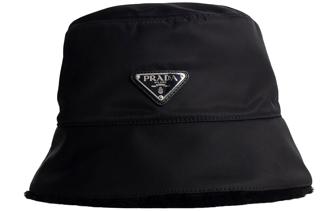 Order PRADA Topi Baldi Logo Segitiga Hitam 1HC137K4D-F0002