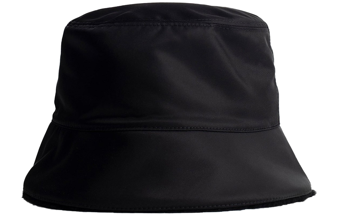 Shop PRADA Topi Baldi Logo Segitiga Hitam 1HC137K4D-F0002