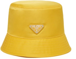 PRADA Triangle Logo Solid Color Bucket Hat Unisex 2HC1372B15-F0010 PRADA Triangle Logo Solid Color Bucket Hat Unisex 2HC1372B15-F0010