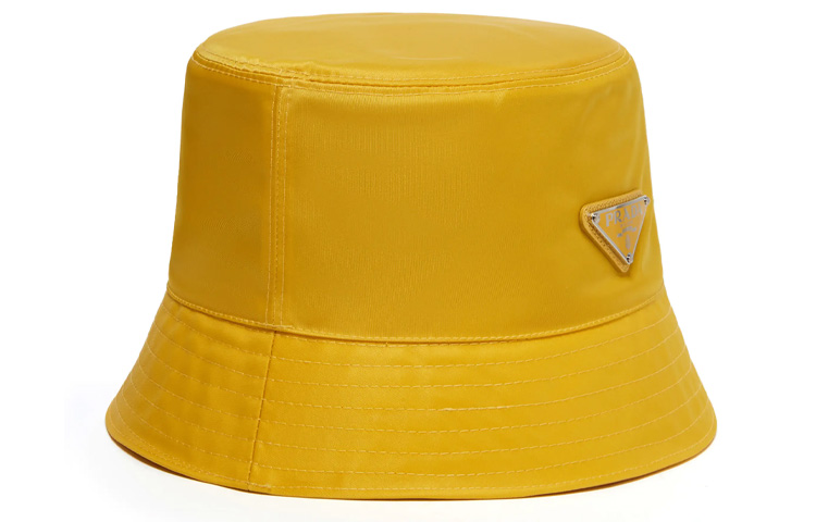 Shop Topi Baldi Uniseks PRADA Logo Segitiga Warna Solid 2HC1372B15-F0010