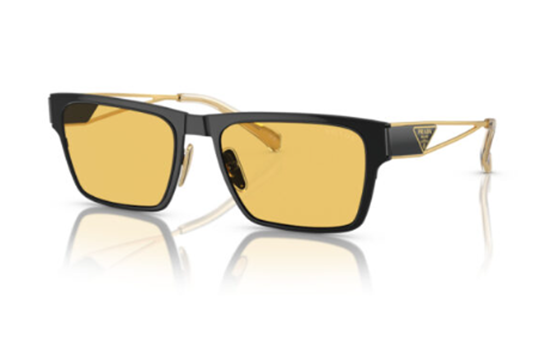 PRADA Two-Tone Irregular Metal Sunglasses Unisex Couple Style Black 0PR71ZS-1AB0B7