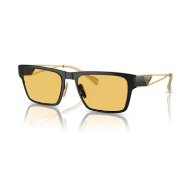 PRADA Two-Tone Irregular Metal Sunglasses Unisex Couple Style Black 0PR71ZS-1AB0B7