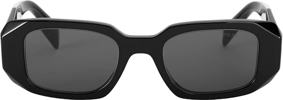 PRADA Unisex Black Irregular Acetate Sunglasses Casual Style SPR17W-E1AB-F05S0-C-049 PRADA Unisex Black Irregular Acetate Sunglasses Casual Style SPR17W-E1AB-F05S0-C-049