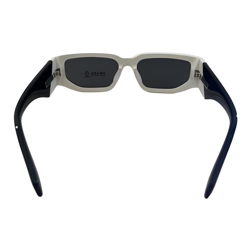 Shop 프라다 유니섹스 로고 템플 화이트 아세테이트 선글라스 0PR09ZSF1425S055