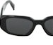 Details for PRADA 男女不對稱黑色墨鏡 側邊浮雕Logo醋酸框 0PR-17WS-1AB5S0
