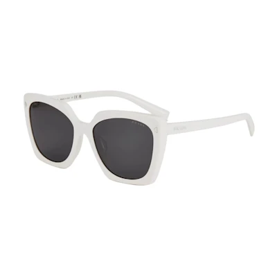 PRADA Unisex Irregular Sunglasses with Logo and Multiple Colors. 23ZSF
