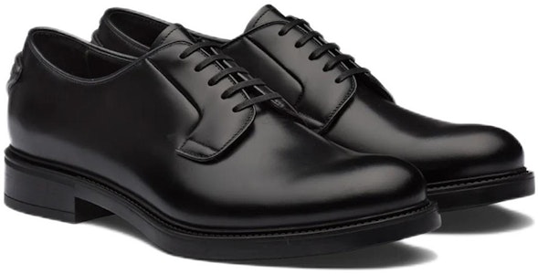 普拉達 拉絨皮革時尚系帶鞋 黑色 Order 普拉達 拉絨皮革時尚系帶鞋 黑色