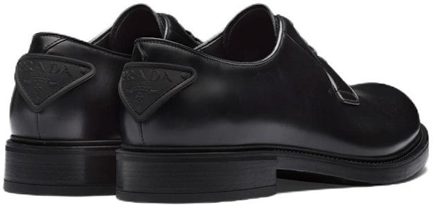 普拉達 拉絨皮革時尚系帶鞋 黑色 Lookbook 普拉達 拉絨皮革時尚系帶鞋 黑色