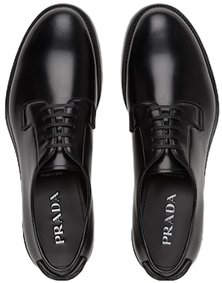 Prada Velvet Leather Fashion Lace-Up Shoes 'Black' 2EG394_B4L_F0002_F_G000 Shop Prada Velvet Leather Fashion Lace-Up Shoes 'Black' 2EG394_B4L_F0002_F_G000