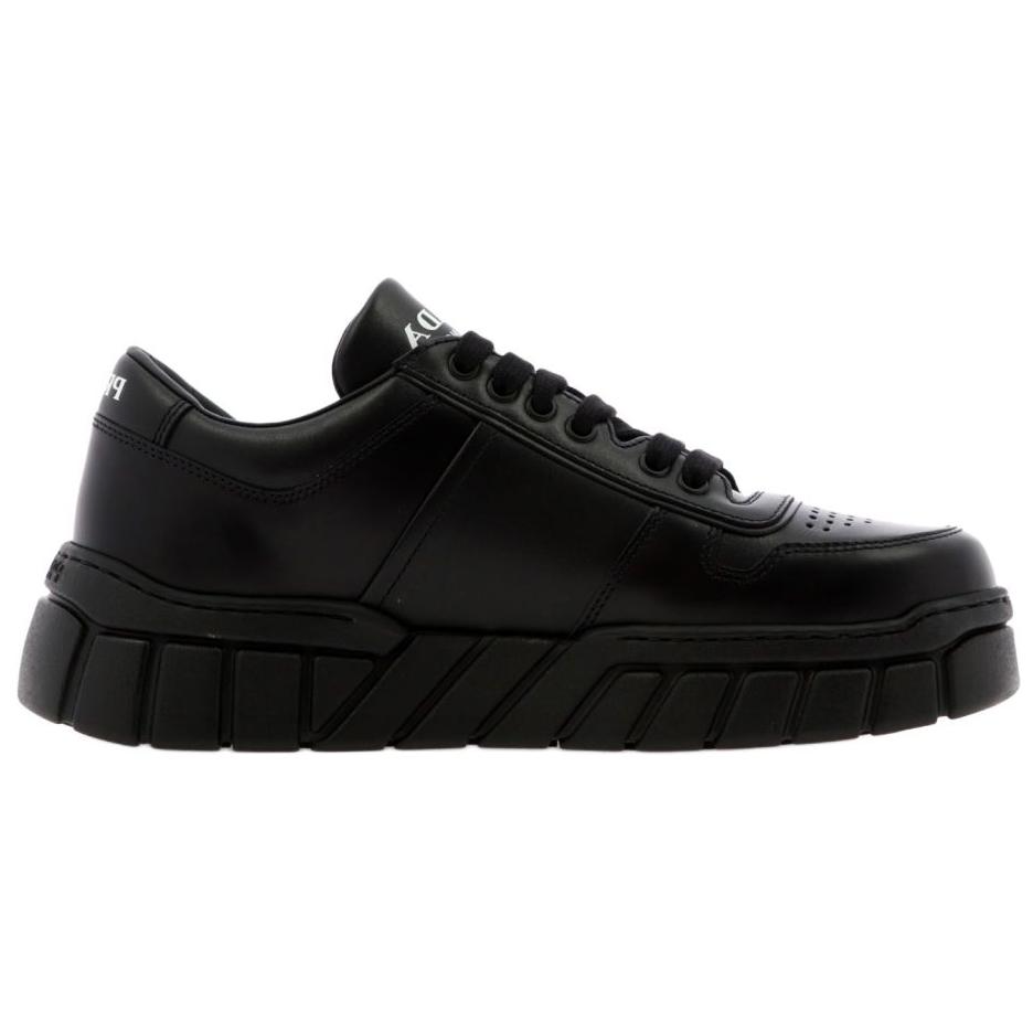Prada Voluminous Sneakers Leather Black Black 圖 2