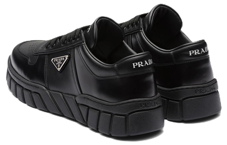 Prada Voluminous Sneakers Leather Black Black 圖 4