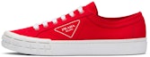 Buy PRADA 普拉達 Wheel 華達呢運動鞋 紅色