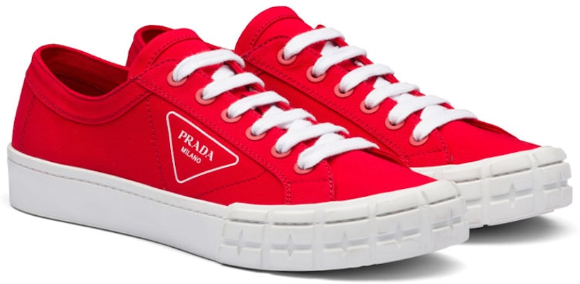 PRADA 普拉達 Wheel 華達呢運動鞋 紅色 Order PRADA 普拉達 Wheel 華達呢運動鞋 紅色