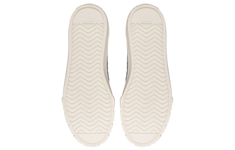 Purchase PRADA 普拉達 Wheel Vulcanizzato 織物 低幫時尚板鞋 藍色