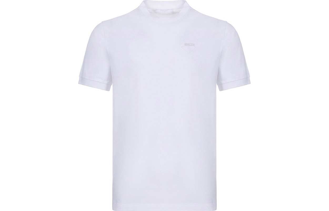 PRADA White Crew Neck Cotton T-Shirt UJN452-XGS-F0009-S-181 圖 2