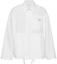 Buy Prada 白色拉鍊襯衫領長袖外套 SGN889-1U1K-F0009-S-232