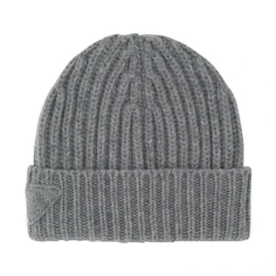 PRADA Wool Beanie Cap Grey Color Unisex 27466S21210U5F0031