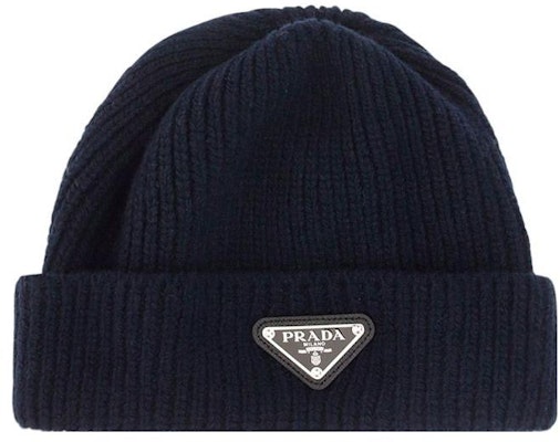PRADA Wool Cashmere Knit Beanie Unisex Blue UMD489S2113IMF0SVF Buy PRADA Wool Cashmere Knit Beanie Unisex Blue UMD489S2113IMF0SVF