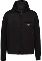 Prada Wool Recycled Nylon Hoodie Jacket Black UMG026-1JF4-F0002-S-202 Prada Wool Recycled Nylon Hoodie Jacket Black UMG026-1JF4-F0002-S-202
