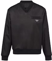 Prada x adidas SS22 Black V-Neck Logo Pullover Sweatshirt Unisex UJL206-1WQ8-F0002-S-212 Prada x adidas SS22 Black V-Neck Logo Pullover Sweatshirt Unisex UJL206-1WQ8-F0002-S-212
