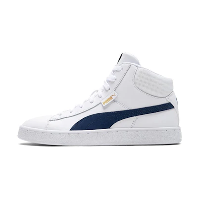 Puma 1948 Mid Cozy Breathable Mid Tops Casual Skateboarding Shoes Unisex White
