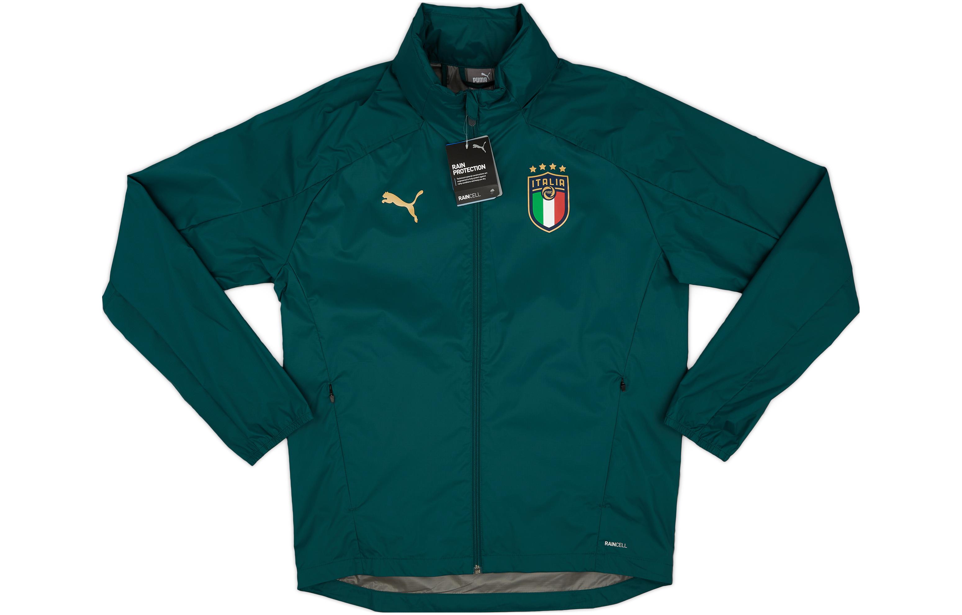 Puma 2019-21 Italy Casual Sports Training Jacket Green 757829-03