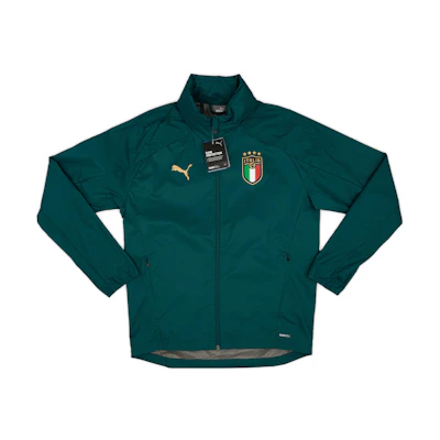Puma 2019-21 Italy Casual Sports Training Jacket Green 757829-03