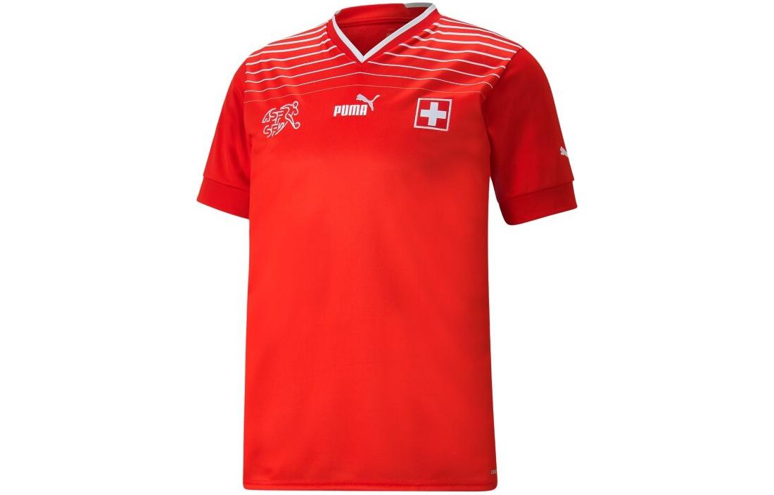 Buy Puma 2022 Qatar World Cup Switzerland Home Fan Jersey Red ( V-Neck Short Sleeve) 765925-01