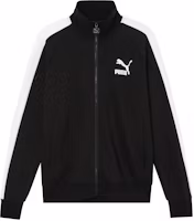 Puma 2022 T7 Series Logo Print Retro Colorblock Jacket Black Casual 531377-01 Puma 2022 T7 Series Logo Print Retro Colorblock Jacket Black Casual 531377-01