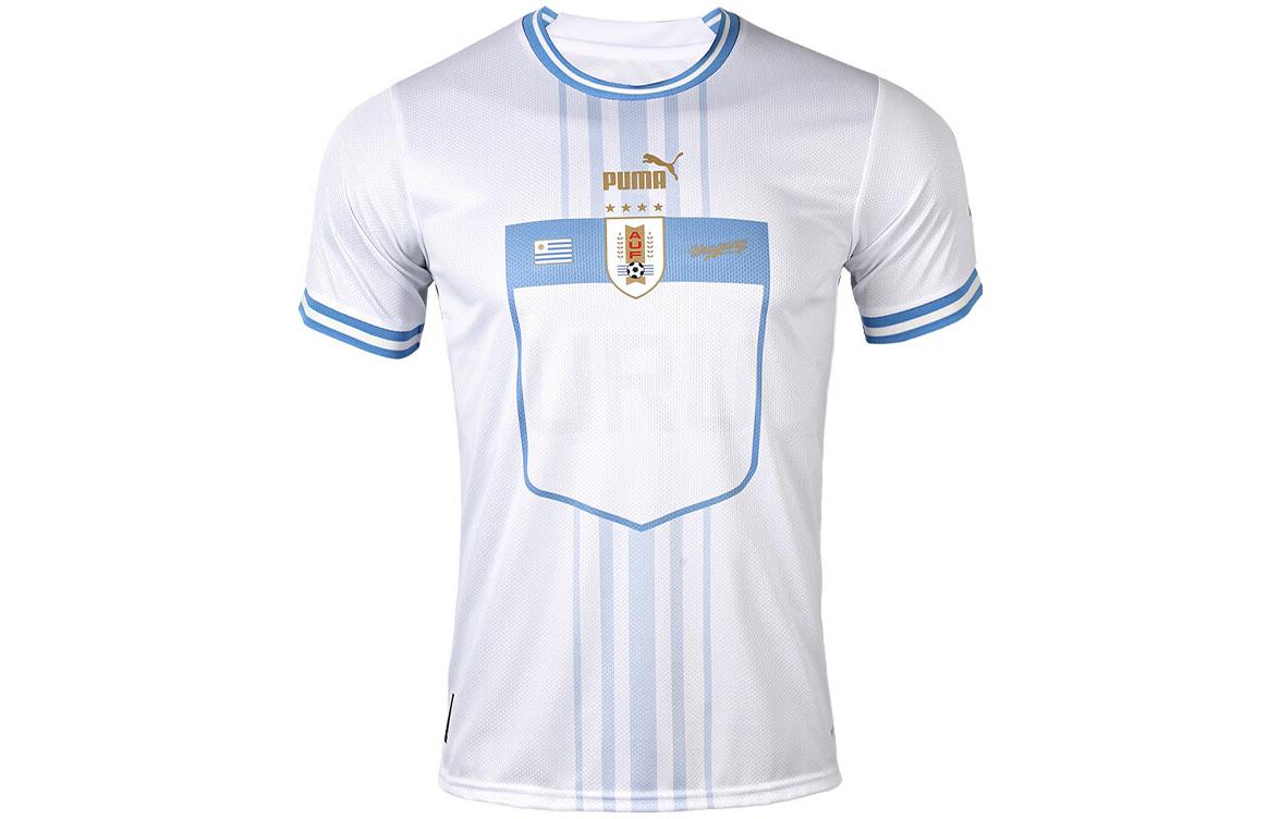 Puma 2022 World Cup Uruguay Away Fan Jersey Blue/White Striped Crewneck Tee 770285-01