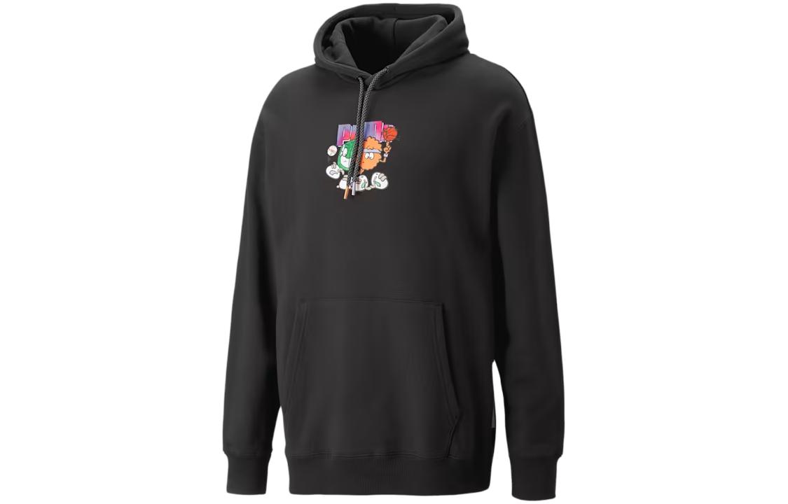 Puma 8enjamin Cartoon Drawstring Pullover Hoodie Black 539822-01