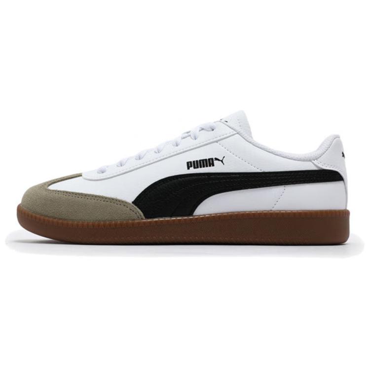 PUMA 9-T Low-Top Casual Sneakers White/Black/Brown Stylish Shoes 398174-04