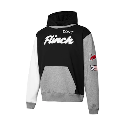 Puma 组合 Hoodie Embroidered Colorblock Knit Pullover - Black 532102-03