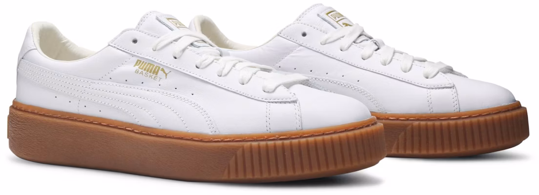 (Women) Puma  Basket Platform Core 'White'  364040-01 Cheap (Women) Puma  Basket Platform Core 'White'  364040-01