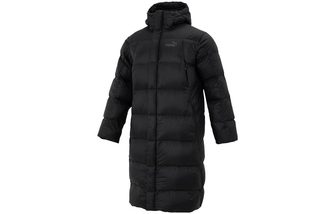 Order PUMA  Black Hooded Windproof Down Jacket for Outdoor Training. 678345-01