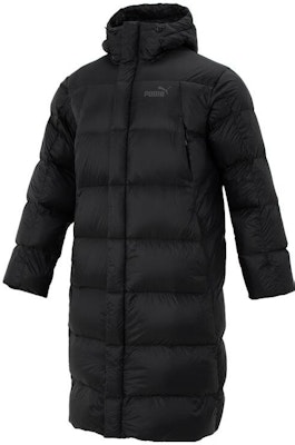 PUMA Black Hooded Windproof Down Jacket for Outdoor Training. 678345-01 Order PUMA Black Hooded Windproof Down Jacket for Outdoor Training. 678345-01
