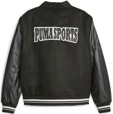 PUMA 黑色拼接字母印花休閒長袖外套 623509-01 Lookbook PUMA 黑色拼接字母印花休閒長袖外套 623509-01