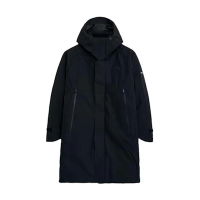PUMA Black Logo Printed Mid-Length Hooded Jacket. 940160-01