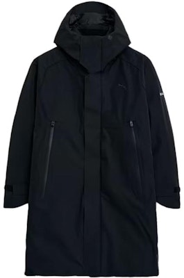 PUMA 黑色印花标志中长款连帽夹克。 940160-01 Order PUMA 黑色印花标志中长款连帽夹克。 940160-01