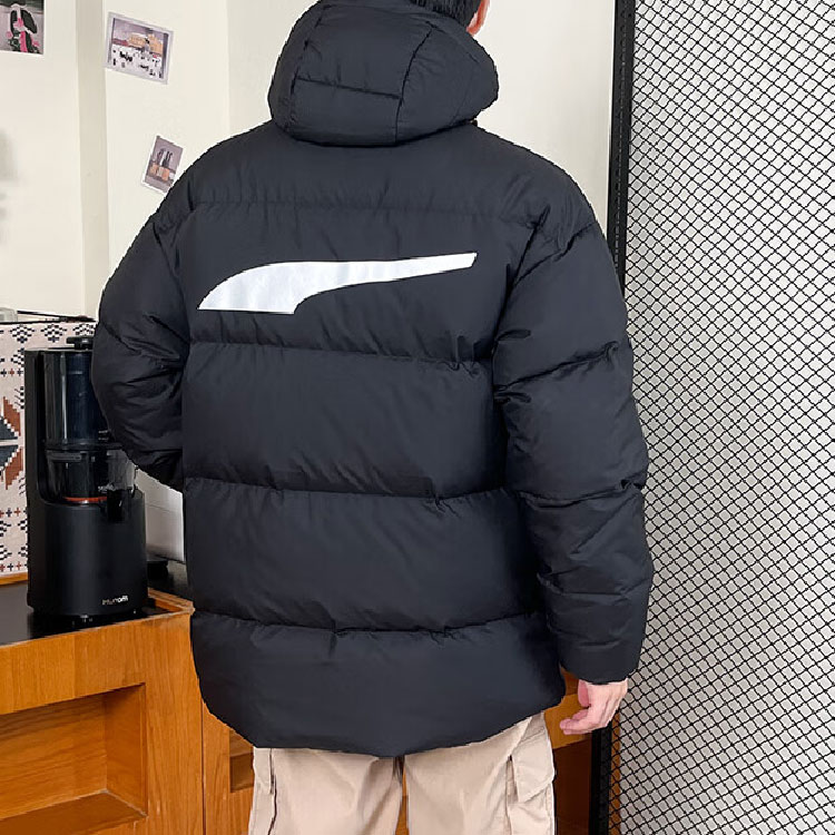 Details for プーマ ブラック 無地 ダウンジャケット フーディー カジュアル 長袖コート 624529-01