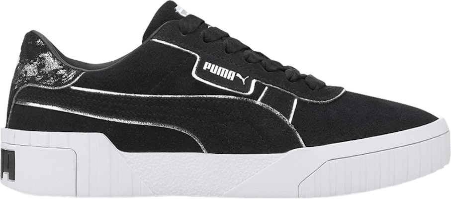 Women Puma Cali Wabi Sabi Black Silver Metallic 373910 02