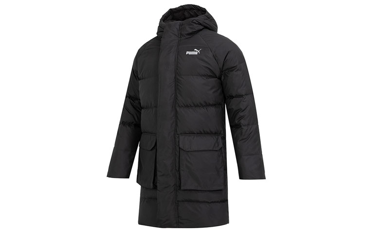 PUMA  Das Long Down Jacket Black - Warm Windproof Casual Winter Coat 674641-01