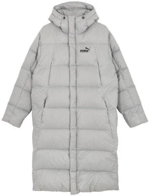 PUMA 灰色防風連帽長版羽絨外套 678345-14 Order PUMA 灰色防風連帽長版羽絨外套 678345-14